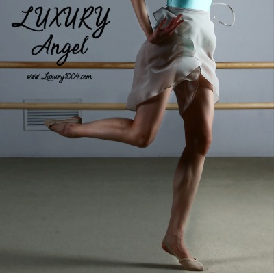 70341 Unbalanced Luxury Angel Beige Chiffon Skirt