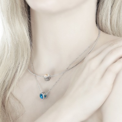 333 Blue Necklace Bracelet Set